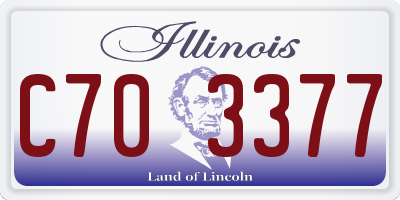 IL license plate C703377
