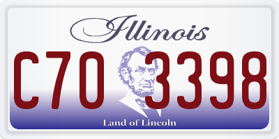 IL license plate C703398