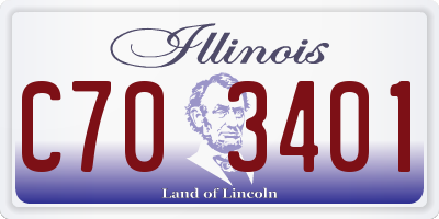 IL license plate C703401