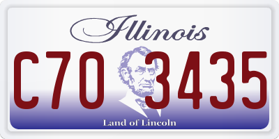IL license plate C703435
