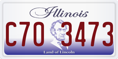IL license plate C703473