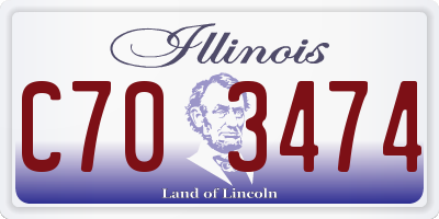 IL license plate C703474