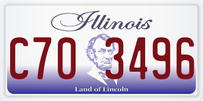 IL license plate C703496