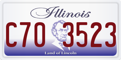 IL license plate C703523