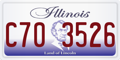 IL license plate C703526