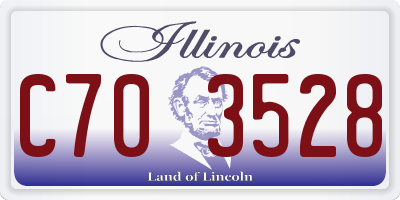 IL license plate C703528