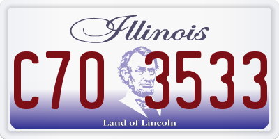 IL license plate C703533
