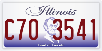 IL license plate C703541