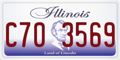 IL license plate C703569