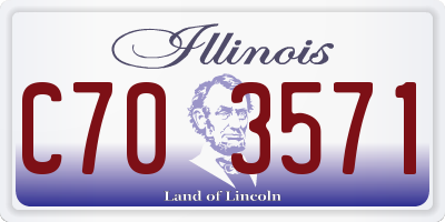 IL license plate C703571