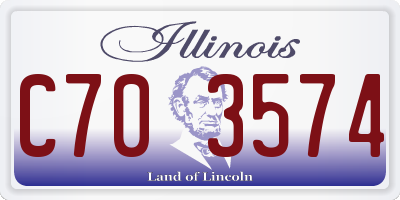 IL license plate C703574
