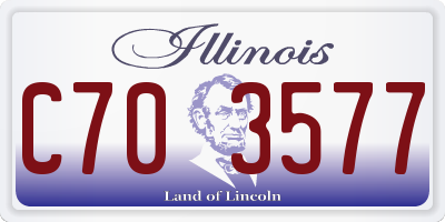 IL license plate C703577