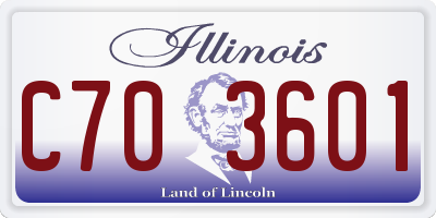 IL license plate C703601