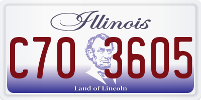 IL license plate C703605