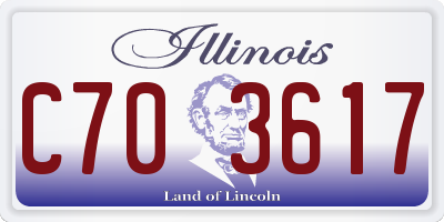 IL license plate C703617