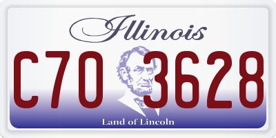 IL license plate C703628