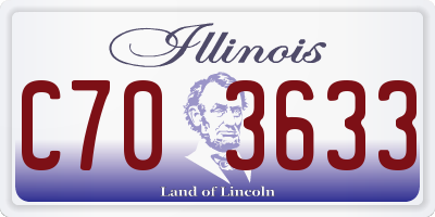 IL license plate C703633