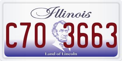 IL license plate C703663