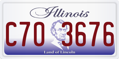 IL license plate C703676