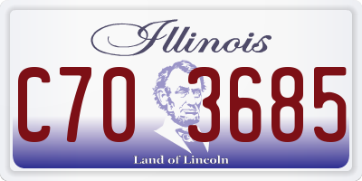 IL license plate C703685
