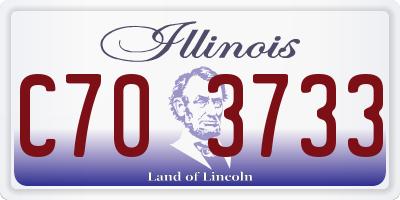 IL license plate C703733
