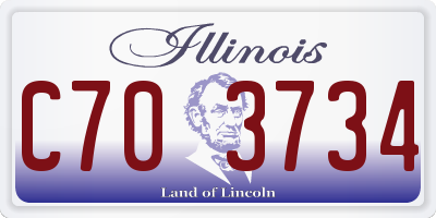 IL license plate C703734