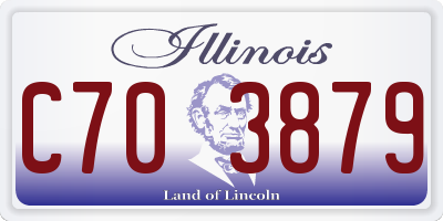IL license plate C703879