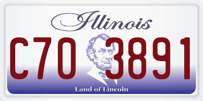 IL license plate C703891