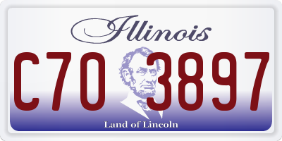 IL license plate C703897