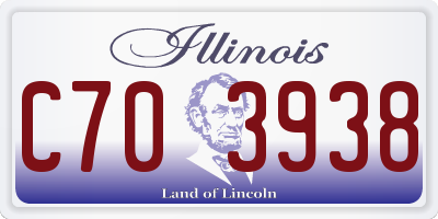 IL license plate C703938
