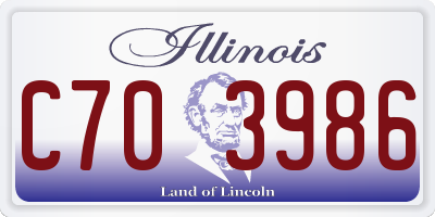 IL license plate C703986