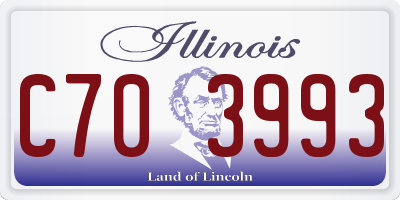 IL license plate C703993