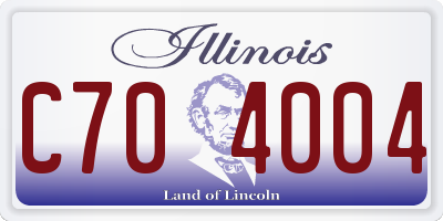 IL license plate C704004