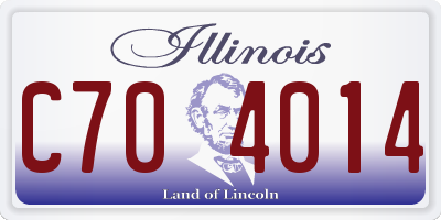 IL license plate C704014