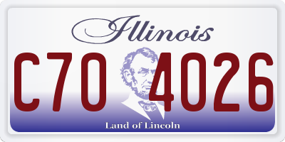 IL license plate C704026