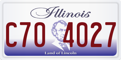 IL license plate C704027