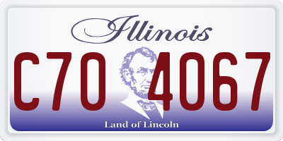 IL license plate C704067