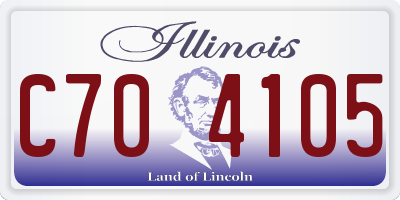 IL license plate C704105