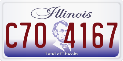 IL license plate C704167