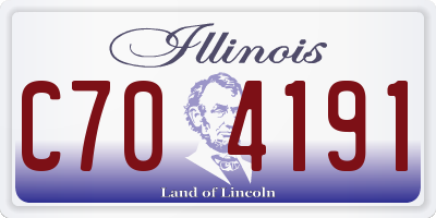 IL license plate C704191