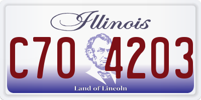 IL license plate C704203
