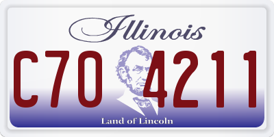 IL license plate C704211