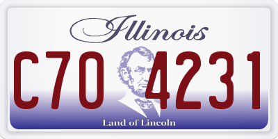 IL license plate C704231