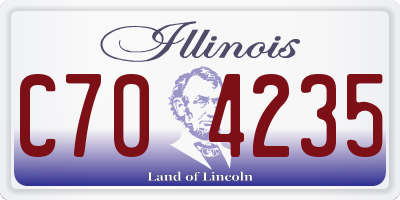 IL license plate C704235