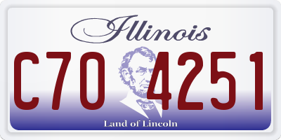 IL license plate C704251