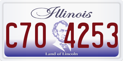 IL license plate C704253
