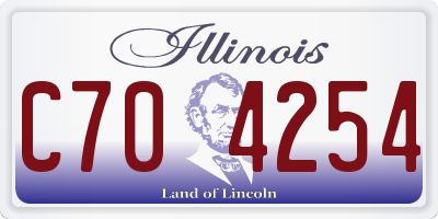 IL license plate C704254