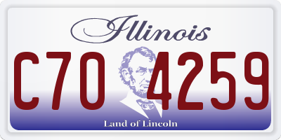 IL license plate C704259