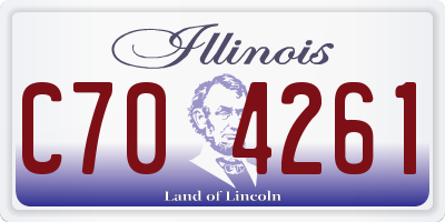 IL license plate C704261