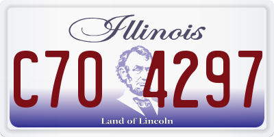 IL license plate C704297